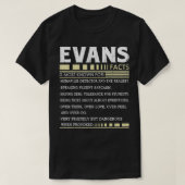 Funny Evans FACTS Gift  Evans Name  Tシャツ (デザイン正面)