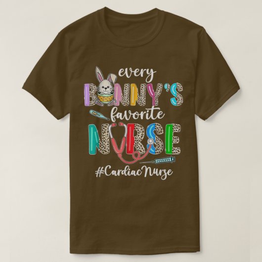 Funny Every Bunny's Favorite Cardiac Nurse Happy E Tシャツ (デザイン正面)