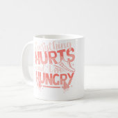 Funny Everything Hurts I'M Hungry Running Fitness  コーヒーマグカップ (正面左)
