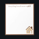 Funny "Everything I touch turns to sold" Realtor ノートパッド<br><div class="desc">This funny notepad is the perfect gift for any real estate agent. Encourage your favorite realtor (or yourself!) with the motivational quote "Everything I touch turns to sold." This brown & white notepad features a mix of print & script fonts and a graphic of a house. The unlined design makes...</div>