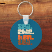 Funny Ewe Sea Icons Groovy No Meaning Hen Tea キーホルダー (正面)