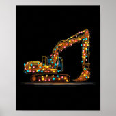 Funny Excavator Christmas Graphics Lights Lover  ポスター (正面)