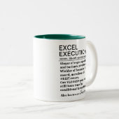 Funny Excel Executioner Definition Personalized ツートーンマグカップ (正面右)