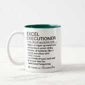 Funny Excel Executioner Definition Personalized ツートーンマグカップ (左)