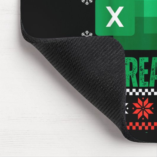 Funny Excel Spreadsheets Christmas Sweater Lover A マウスパッド (コーナー)