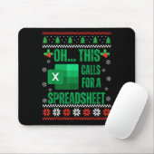 Funny Excel Spreadsheets Christmas Sweater Lover A マウスパッド (マウス)