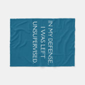 Funny Excuse Quote On The Back フリースブランケット (正面(横))