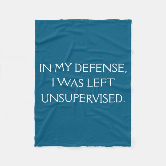 Funny Excuse Quote On The Back フリースブランケット (正面)