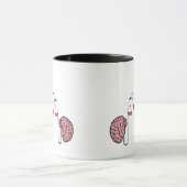 Funny Exhausted Brain Coffee Mug マグカップ (中央)