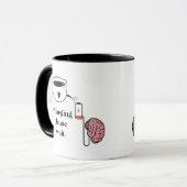 Funny Exhausted Brain Coffee Mug マグカップ (正面左)