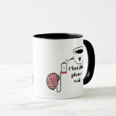 Funny Exhausted Brain Coffee Mug マグカップ (正面右)