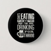 Funny Expecting Dad Shirt For Pregnancy New Dad Fa 缶バッジ (正面)