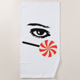 Funny Eye Candy Beach Towel for Men – Summer Fun ビーチタオル