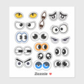 Funny Eyes Expression Googly Eyes Sticker Set シール (シート)