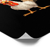 Funny F-Awk-F Chicken F-Caw-F Rooster Pun Retro Vi ポスター (角)