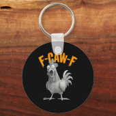 Funny F Caw F Chicken Classic Retro Style キーホルダー (正面)