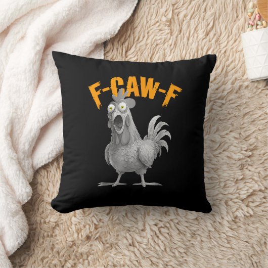 Funny F Caw F Chicken Classic Retro Style クッション (ブランケット)