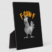 Funny F Caw F Chicken Classic Retro Style フォトプラーク (側面)