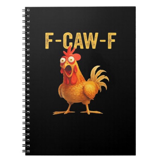 Funny F-Caw-F Chicken Creative Casual ノートブック (正面)