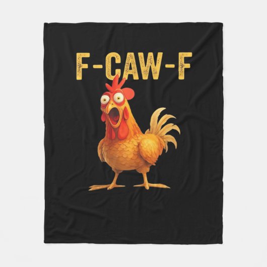 Funny F-Caw-F Chicken Creative Casual フリースブランケット (正面)