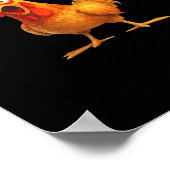 Funny F-Caw-F Chicken Creative Casual ポスター (角)