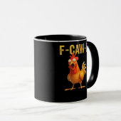 Funny F-Caw-F Chicken Creative Casual マグカップ (正面右)