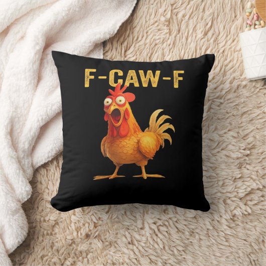 Funny F Caw F Chicken Creative Casual Design クッション (ブランケット)