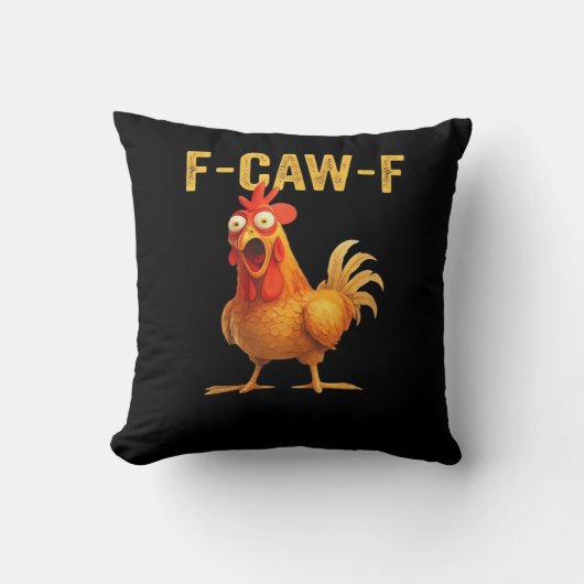 Funny F Caw F Chicken Creative Casual Design クッション (正面)