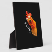 Funny F-Caw-F Chicken F-Caw-F Chicken Creative Cas フォトプラーク (側面)