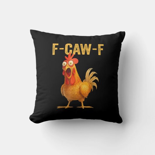 Funny F-Caw-F Chicken F-Caw-F Chicken Minimal Clea クッション (正面)