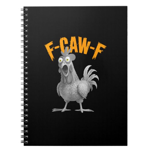 Funny F-Caw-F Chicken F-Caw-F Chicken Retro Classi ノートブック (正面)