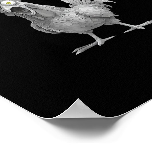 Funny F-Caw-F Chicken F-Caw-F Chicken Retro Classi ポスター (角)