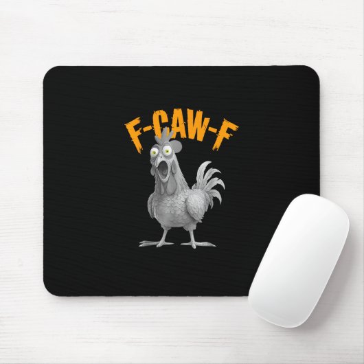 Funny F-Caw-F Chicken F-Caw-F Chicken Retro Classi マウスパッド (マウス)