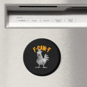 Funny F-Caw-F Chicken F-Caw-F Chicken Retro Classi マグネット (インサイチュ (食洗機))