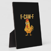 Funny F-Caw-F Chicken F-Caw-F Chicken Rooster Meme フォトプラーク (側面)