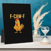 Funny F-Caw-F Chicken F-Caw-F Chicken Rooster Meme フォトプラーク (側面)