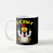 Funny F-caw-f Chicken Fcawf Chicken  コーヒーマグカップ (左)