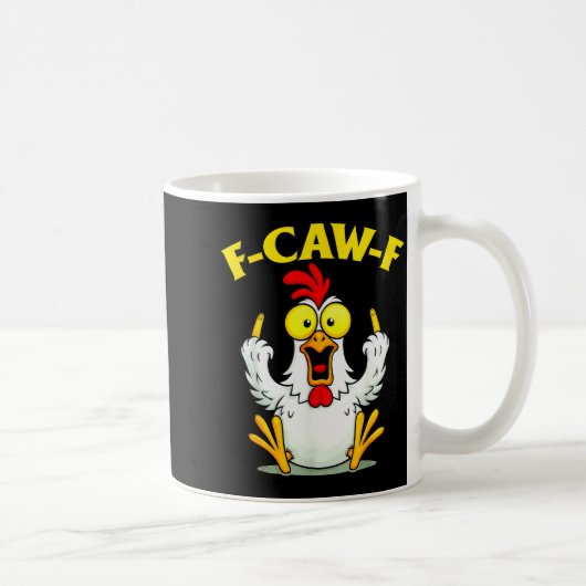Funny F-caw-f Chicken Fcawf Chicken  コーヒーマグカップ (右)