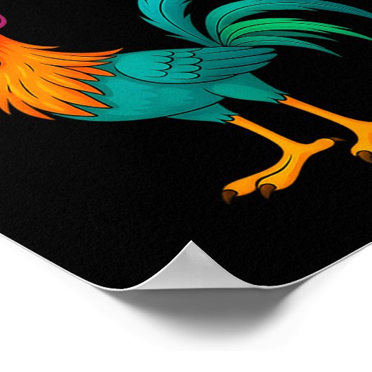 Funny F-caw-f Chicken Fcawf Chicken  ポスター (角)