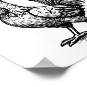 Funny F-caw-f Chicken Graphic Sarcastic Bird ポスター (角)