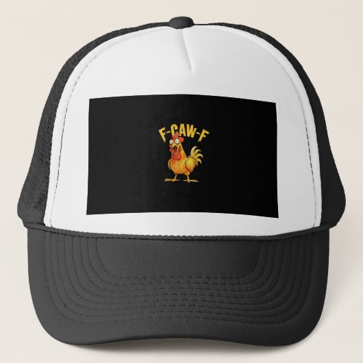 Funny F-Caw-F Chicken – Hilarious Crow Graphic Hum キャップ (正面)