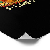 Funny F-Caw-F Chicken Shirts F-Caw-F Chicken Vinta ポスター (角)