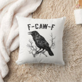 Funny F-Caw-F Crow Bird Raven Men Women クッション (ブランケット)