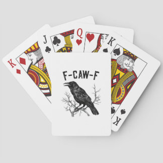 Funny F-Caw-F Crow Bird Raven Men Women トランプ