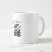 Funny F-Caw-F Crow Funny Halloween Retro Classic ジャンボコーヒーマグカップ (正面右)