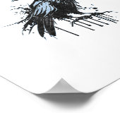 Funny F-Caw-F Crow Grunge Humor Graphic ポスター (角)