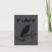 Funny F Caw F Crow Raven Pun  カード (正面)