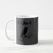 Funny F Caw F Crow Raven Pun  コーヒーマグカップ (左)