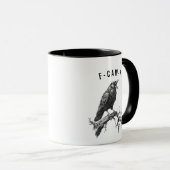 Funny F-Caw-F Crow Raven Pun Coffee Mug マグカップ (正面右)