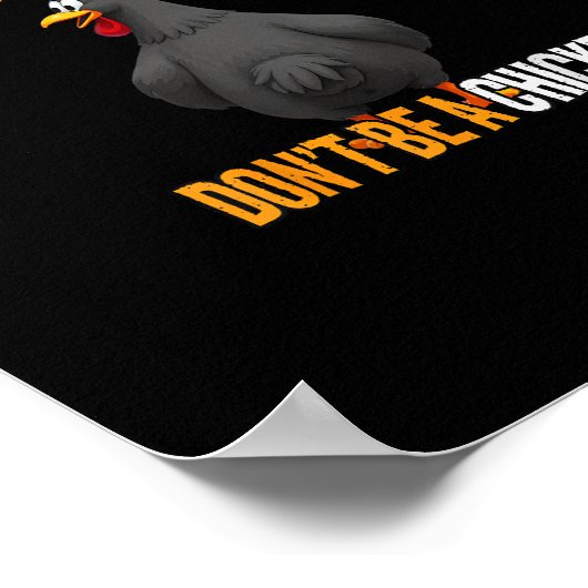 Funny F-Caw-F Don't A Chicken F-Caw-F Rooster ポスター (角)